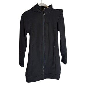 Noel Asmar Equestrian All Weather Rider Coat Mid Length Black Full Zip Size XXS